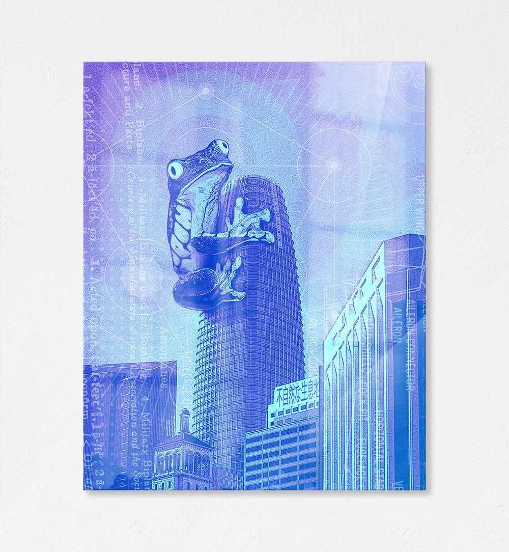 Frog On The Tower (16 x 20 in on metal)