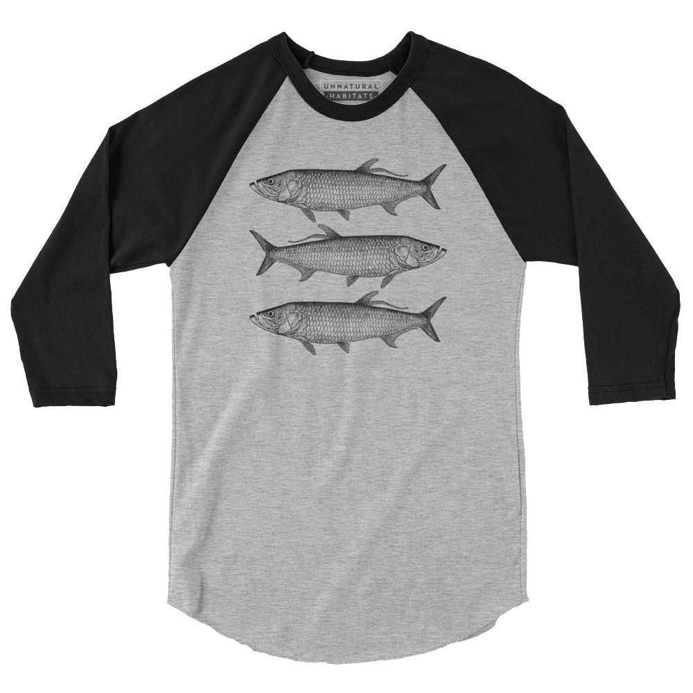 Three Fishes 3/4 sleeve ringer