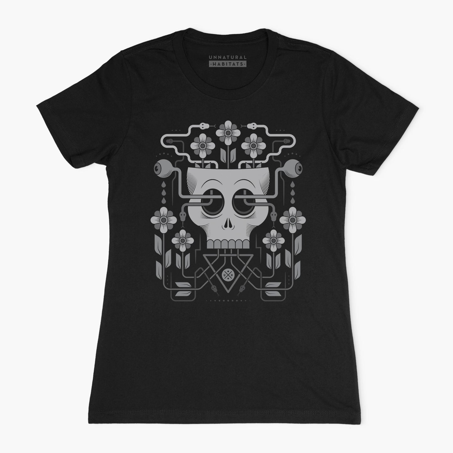 Snakes and Flowers Skull Women's Fit