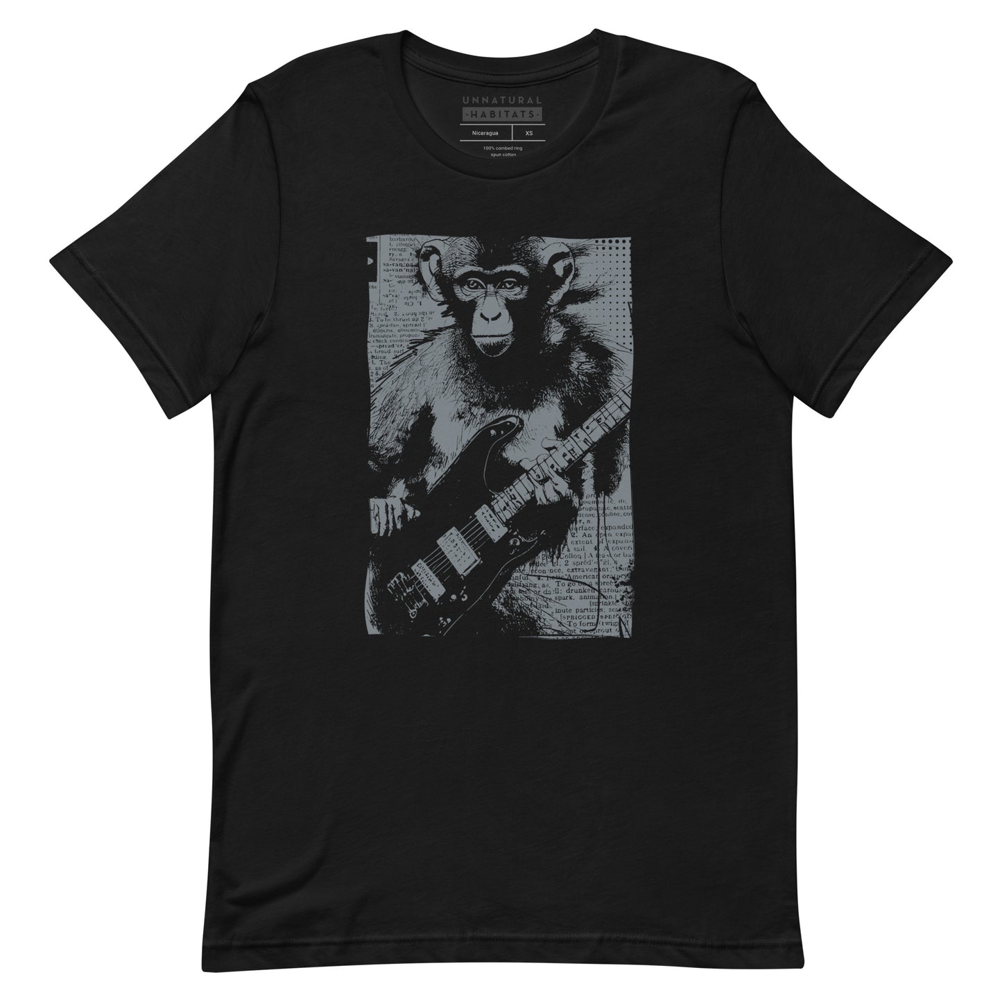 Guitar Monkey Dark Shirt